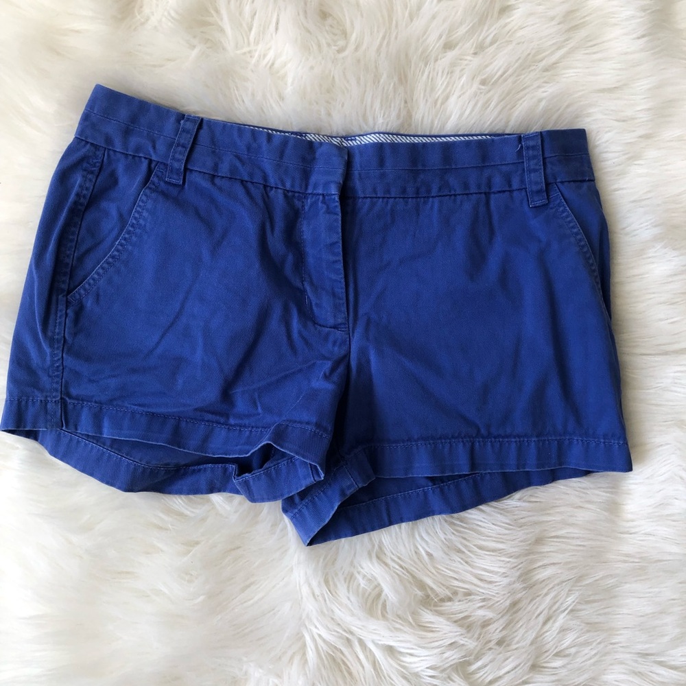 J. Crew size 10 Cobalt blue chino shorts 4” inseam